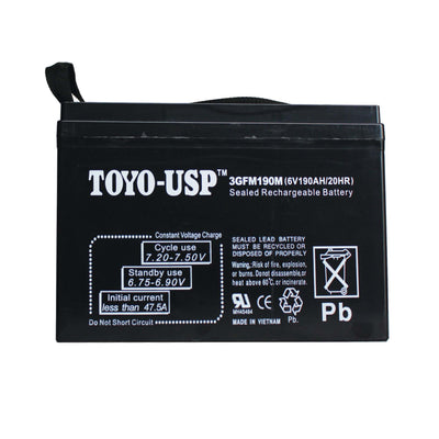 TOYO 6 Volt 190 Ah (3GFM190M) SLA Battery