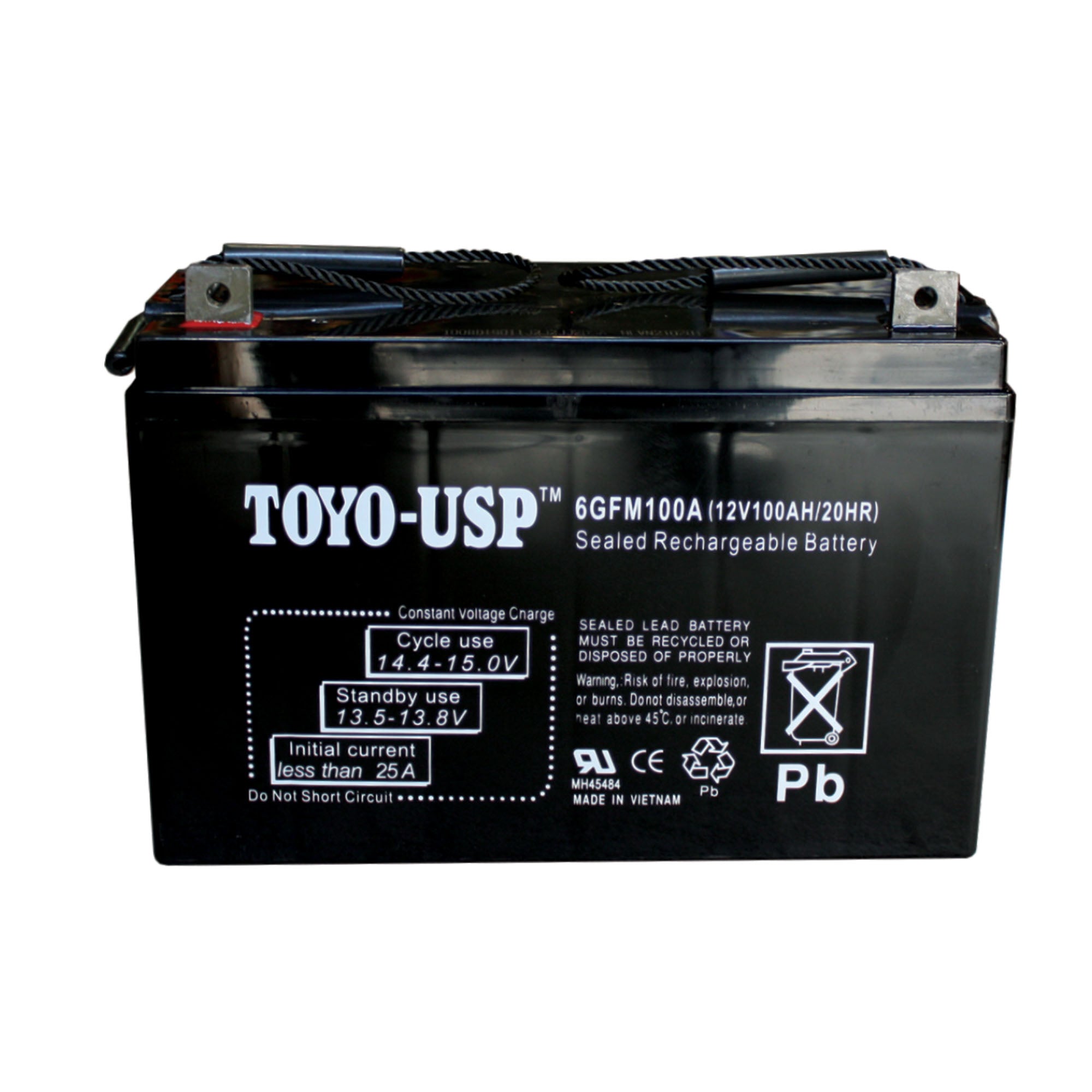 TOYO 12 Volt 100 Ah (6GFM100A) SLA Battery GROUP 31 With B3 Nut and Bolt Terminal