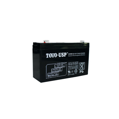 TOYO 6 Volt 12 Ah (3FM12) SLA Battery With F1 Standard Terminal