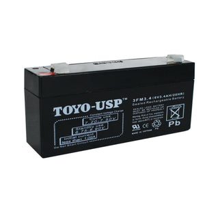 TOYO 6 Volt 3.4 Ah (3FM3.4) SLA Battery With F1 Standard Terminal