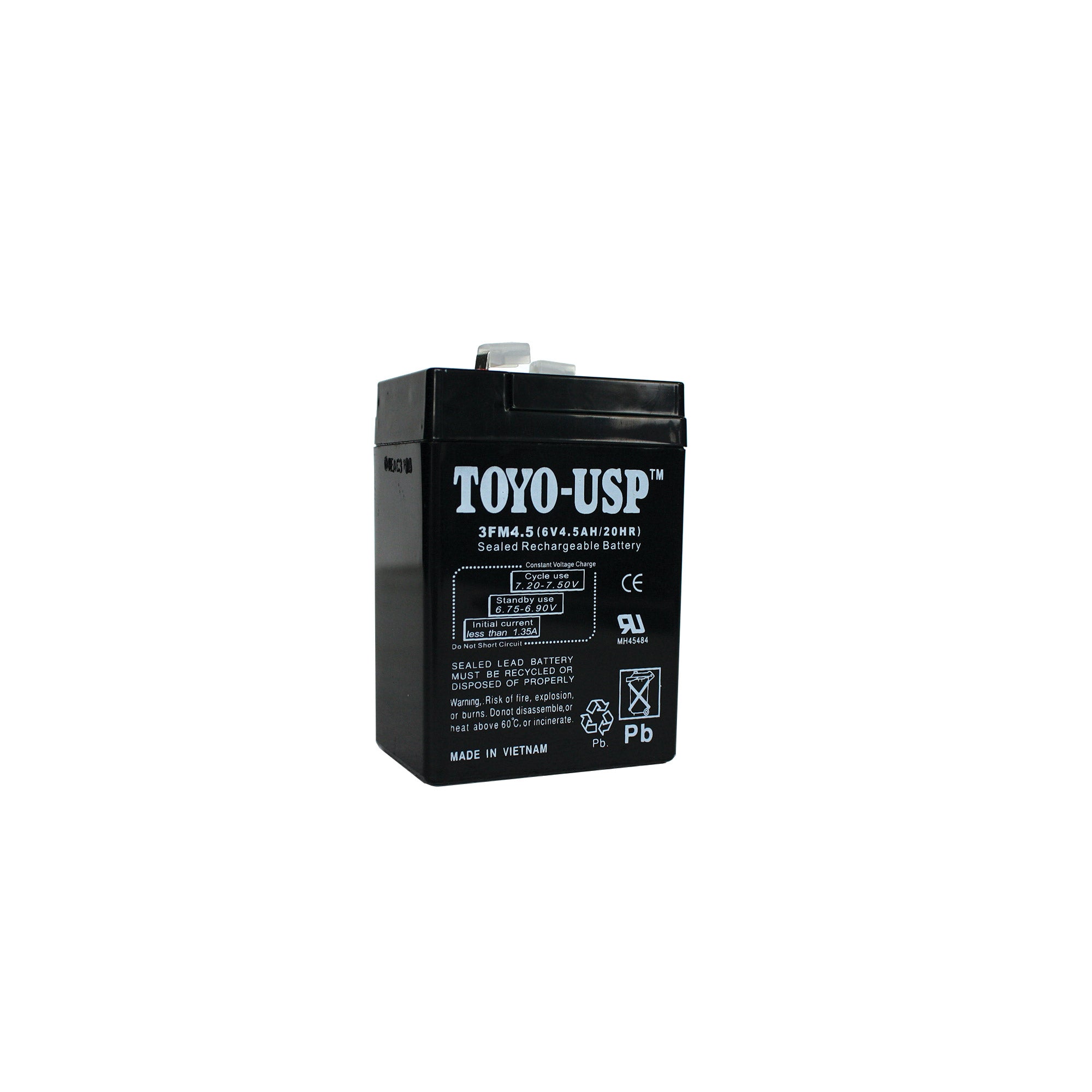 TOYO 6 Volt 4.5 Ah (3FM4.5) SLA Battery With F1 Standard Terminal
