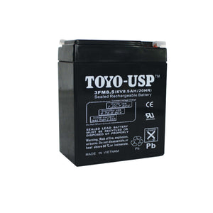 TOYO 6 Volt 8.5 Ah (3FM8.5) SLA Battery With F1 Standard Terminal