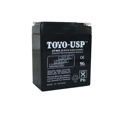 TOYO 6 Volt 8.5 Ah (3FM8.5) SLA Battery With F1 Standard Terminal