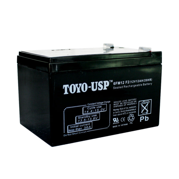 TOYO 12 Volt 12 Ah (6FM12) SLA Battery With F2 Standard Terminal