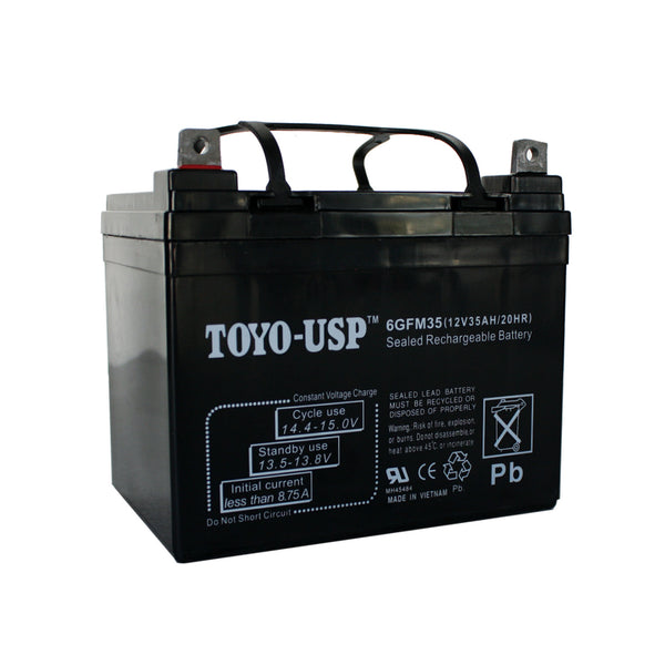 TOYO 12 Volt 35 Ah (6GFM35) SLA Battery U1 With B3 Nut and Bolt Terminal