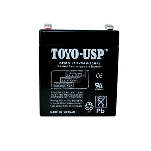 TOYO 12 Volt 5 Ah (6FM5) SLA Battery With F1 Standard Terminal