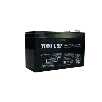 TOYO 12 Volt 8 Ah (6FM8 F-2) SLA Battery With F2 Standard Terminal