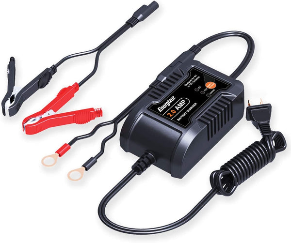 Energizer Maintainer 2000 - 2-Amp Fully-Automatic Smart Charger, 6V and 12V Battery Charger